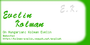 evelin kolman business card